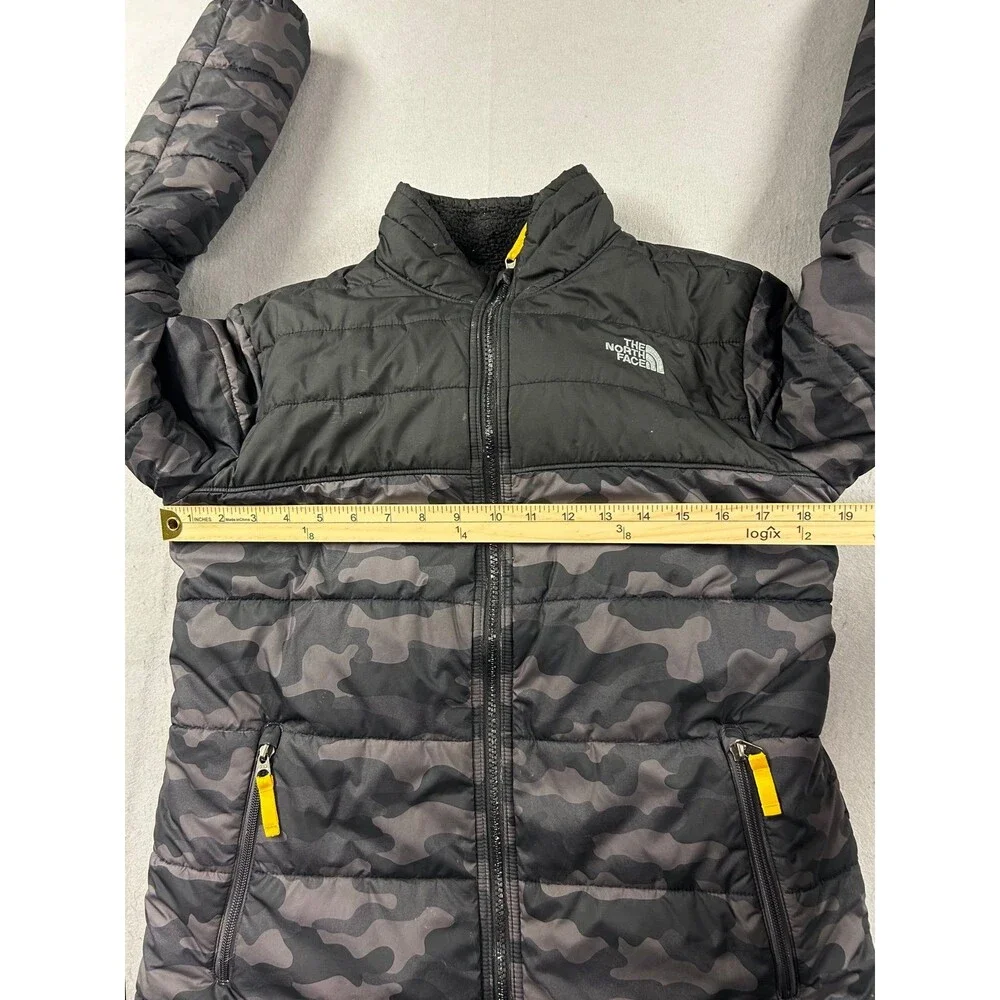 Boys The Nortn Face Garçons Camo Full Zip 3 in 1 Puffer Jacket XL